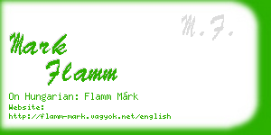 mark flamm business card
